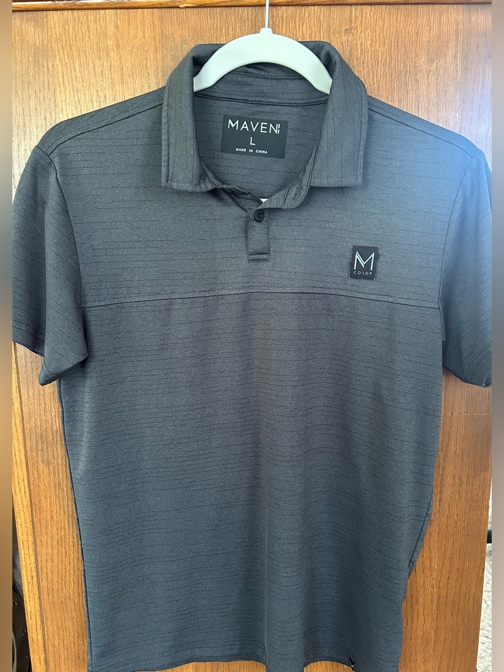 Maven Co. Boys' Charcoal Gray Short-Sleeve Polo